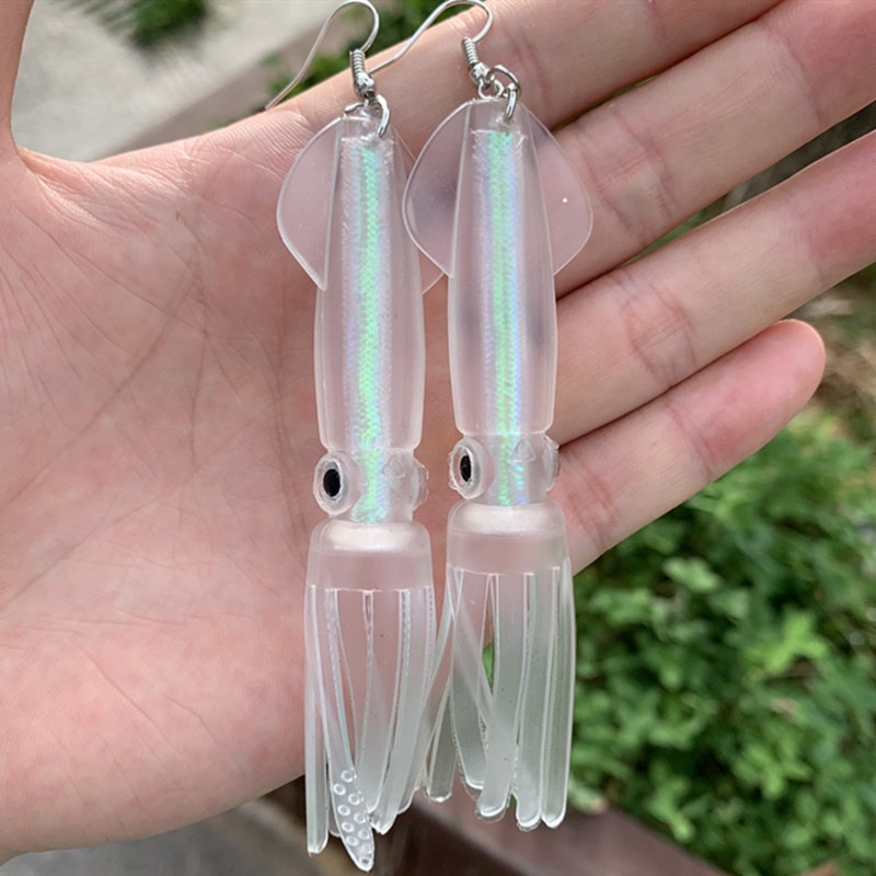 Fishing Lure Soft Plastic - Noctilucência/tubo de cor lula isca macia