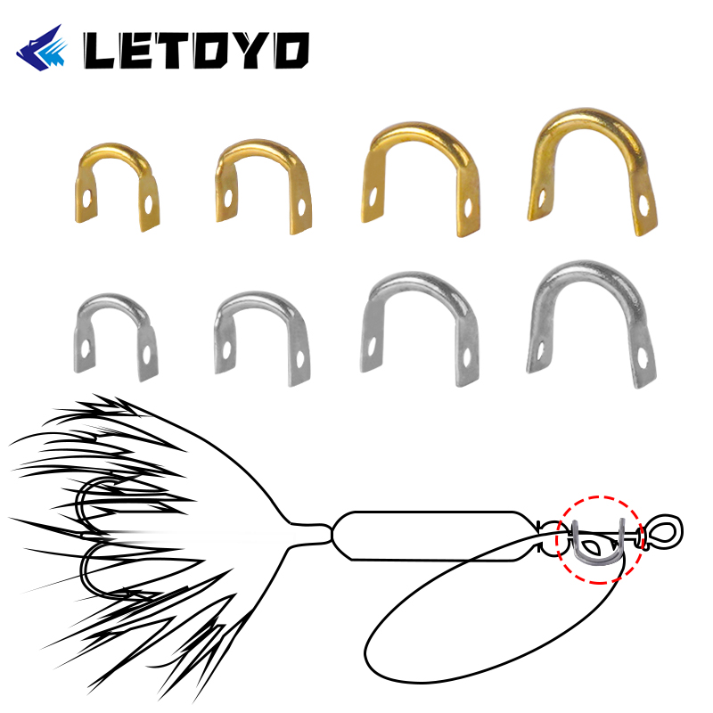 Fishing Lure Spoon - Letoyo 100 peças de presilhas dobradas
