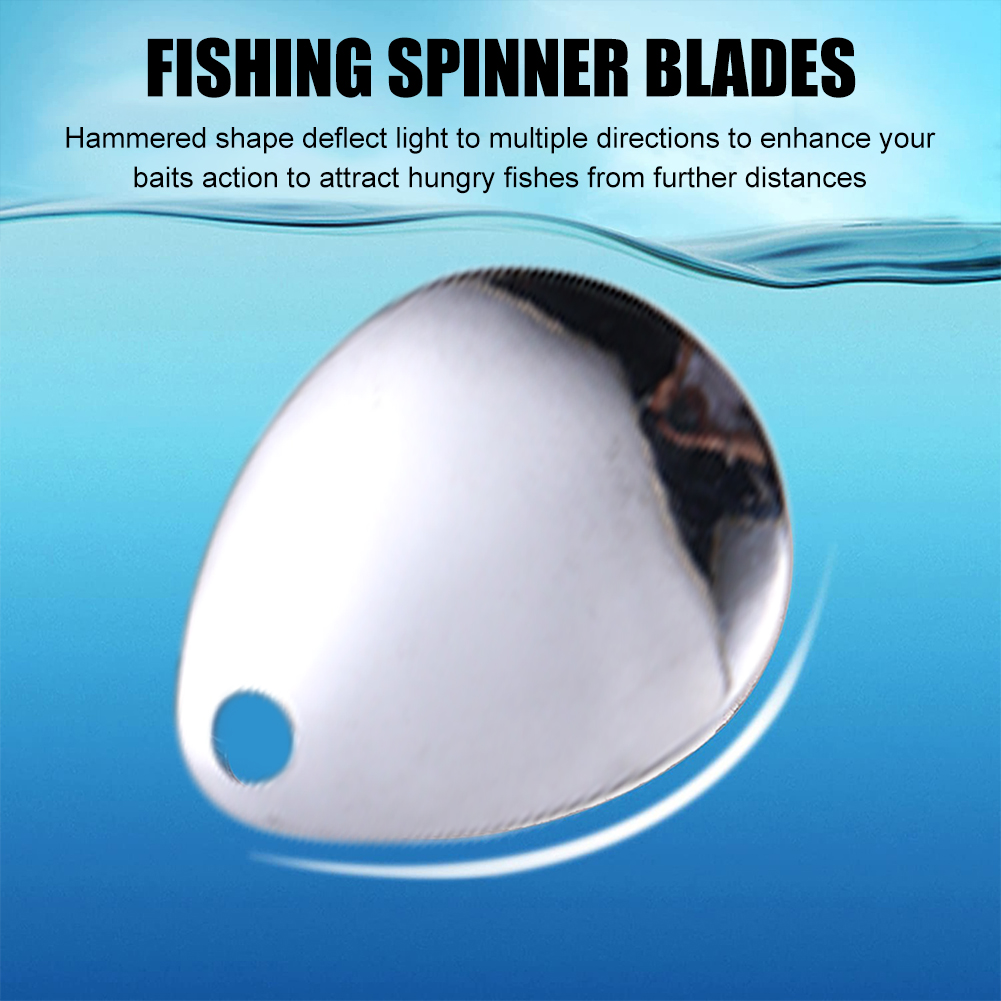 Fishing Lure Blade Bait - 50 peças de iscas giratórias para