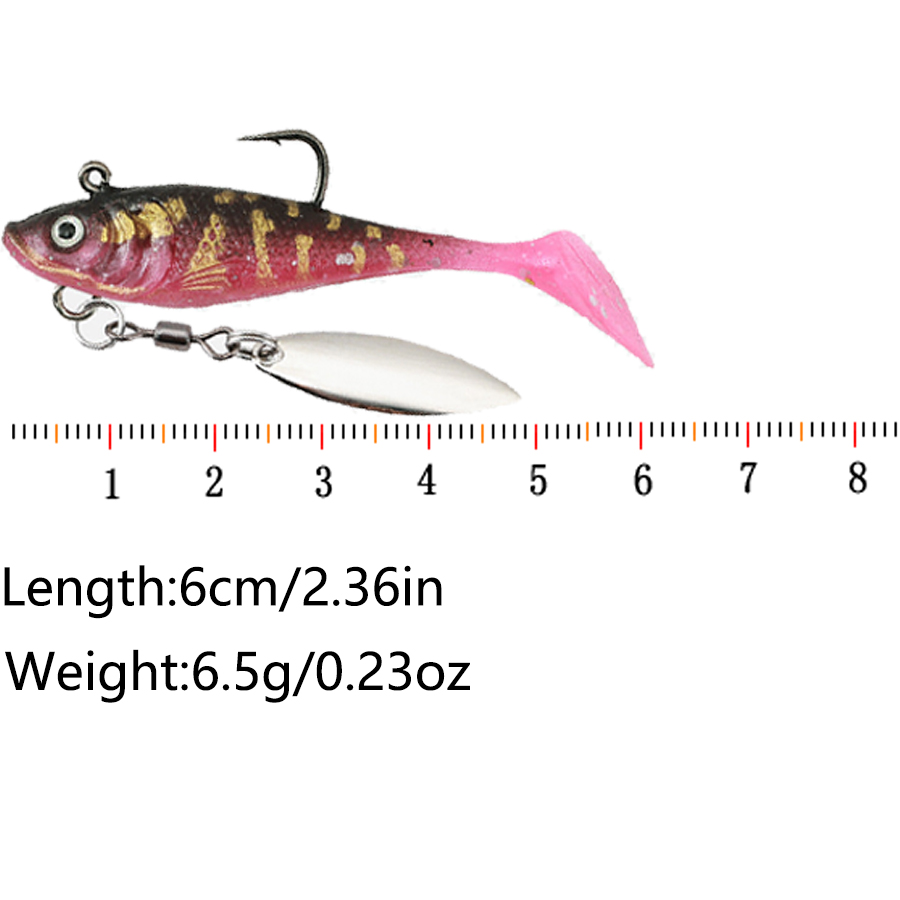 5 Iscas Artificiais Flexíveis  - Fishing Lure Spinnerbait avaliação e preço