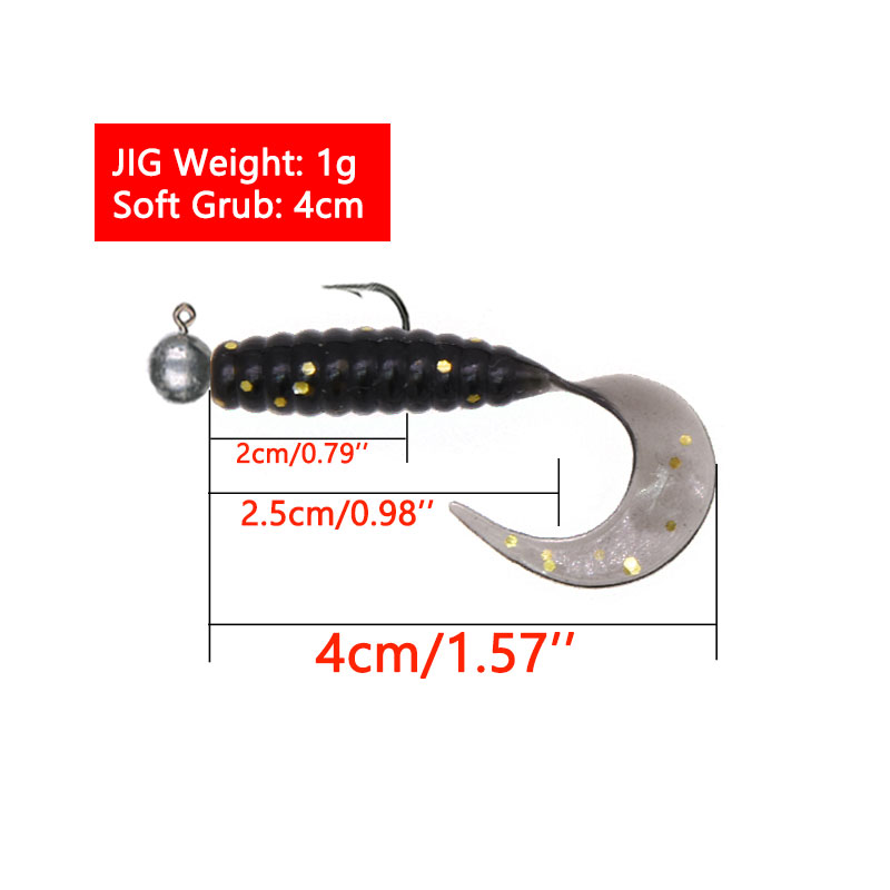 Jyj 5 pçs/saco 1g gabarito gan - Fishing Lure Soft Plastic avaliação e preço