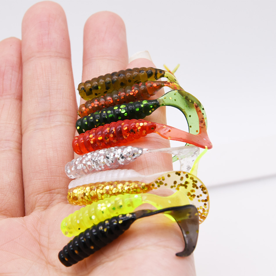 Jyj 5 pçs/saco 1g gabarito gan - Fishing Lure Soft Plastic avaliação e preço