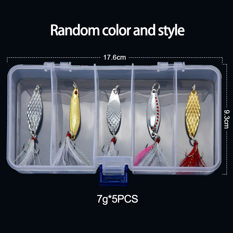 Colher de metal girador isca d - Fishing Lure Spoon avaliação e preço