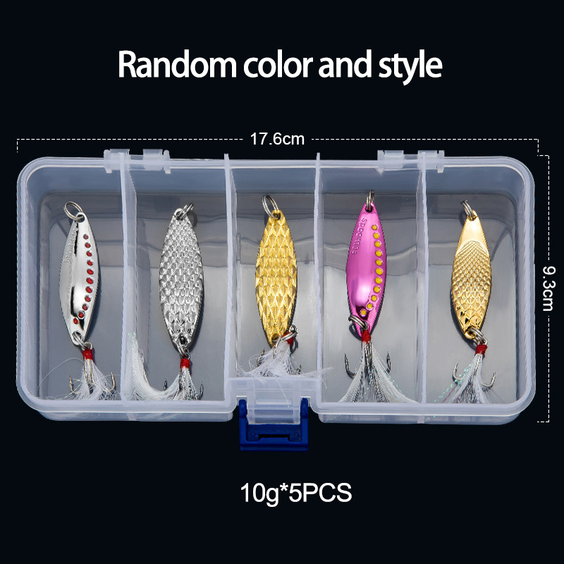 Colher de metal girador isca d - Fishing Lure Spoon avaliação e preço