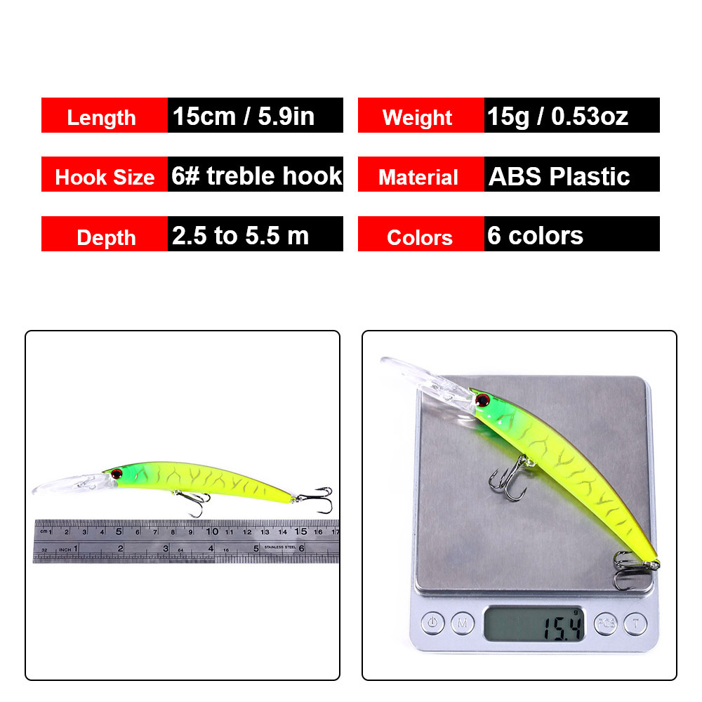 1 pçs 15cm 15g mergulho profun - Fishing Lure Spinnerbait avaliação e preço