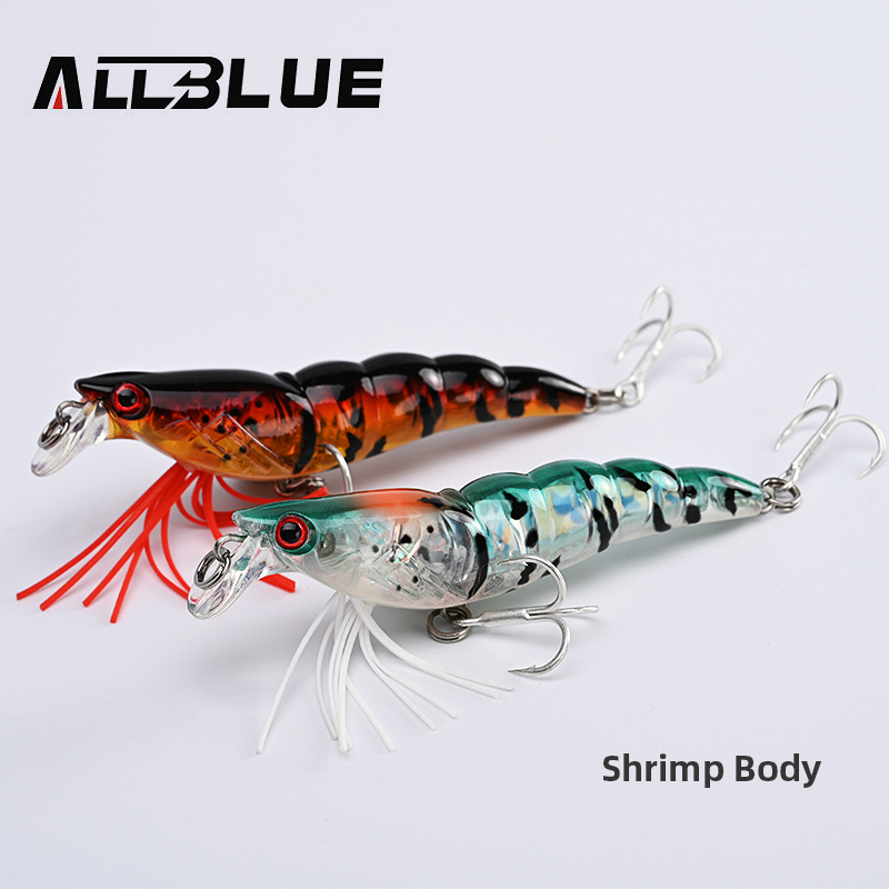 Allblue 3d flash camarão 70mm  - Fishing Lure Swimbait avaliação e preço