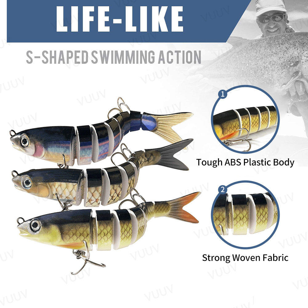 10 Iscas Articuladas para Pesc - Fishing Lure Swimbait avaliação e preço