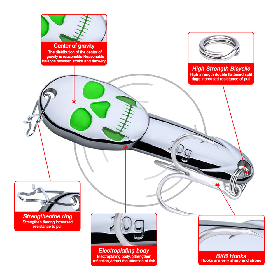 Isca Artificial Metálica LHFSH - Fishing Lure Blade Bait avaliação e preço