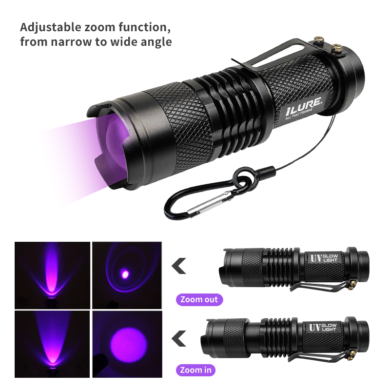 Mini lanterna uv 395nm, isca d - Fishing Lure Kit avaliação e preço