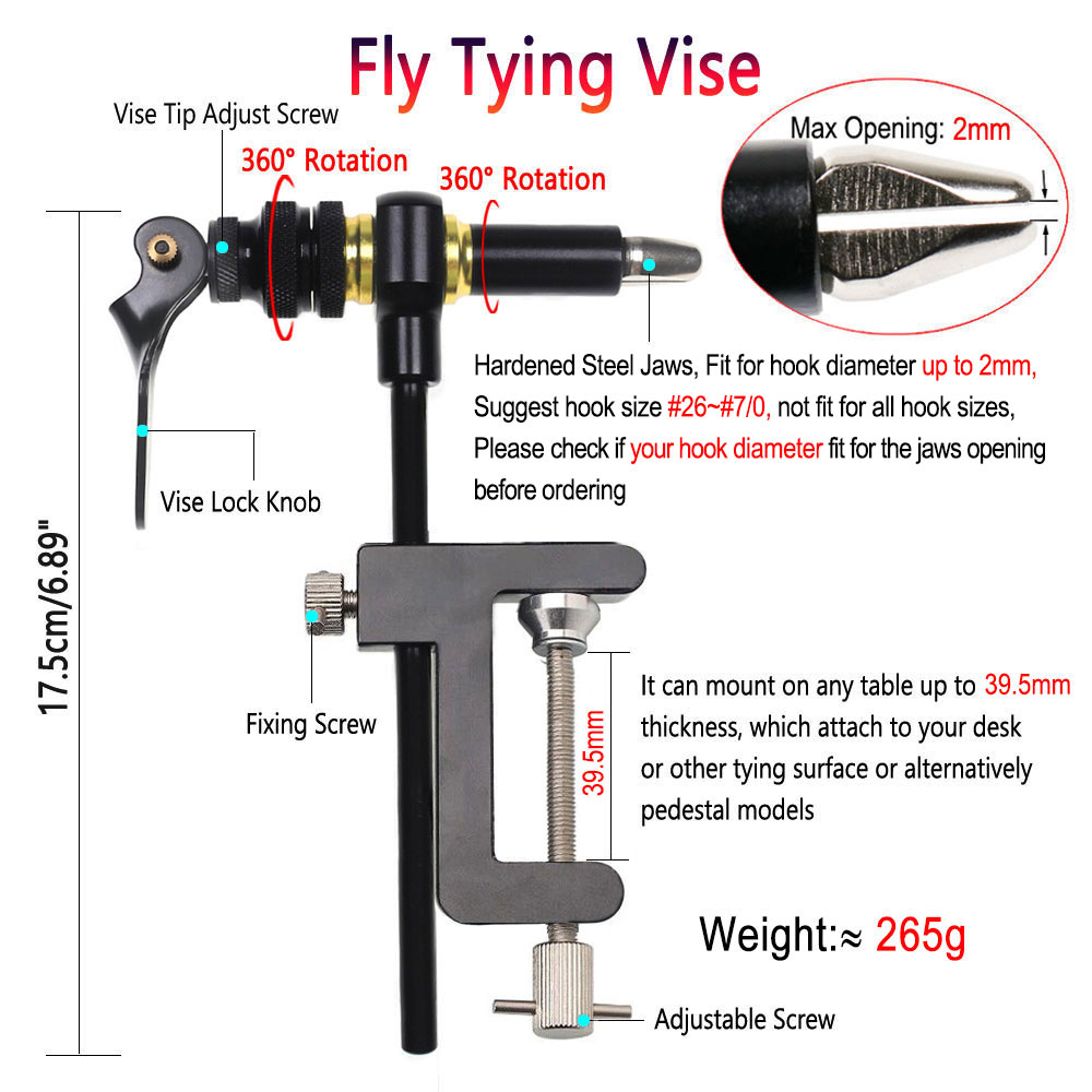 Bimoo-C-Clamp Fly Tying Tool K - Fishing Lure Making Kit avaliação e preço