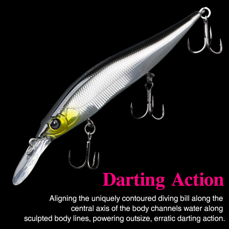 Tsurinoya suspensão minnow jer - Fishing Lure Spinnerbait avaliação e preço