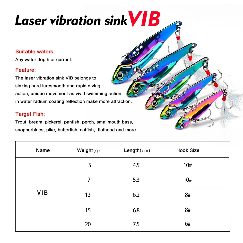 Isca Artificial Metálica Vib B - Fishing Lure Blade Bait avaliação e preço