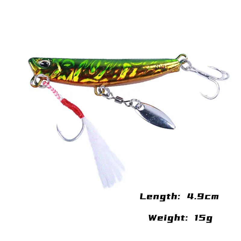 Metal gabarito colher iscas de - Fishing Lure Buzzbait avaliação e preço