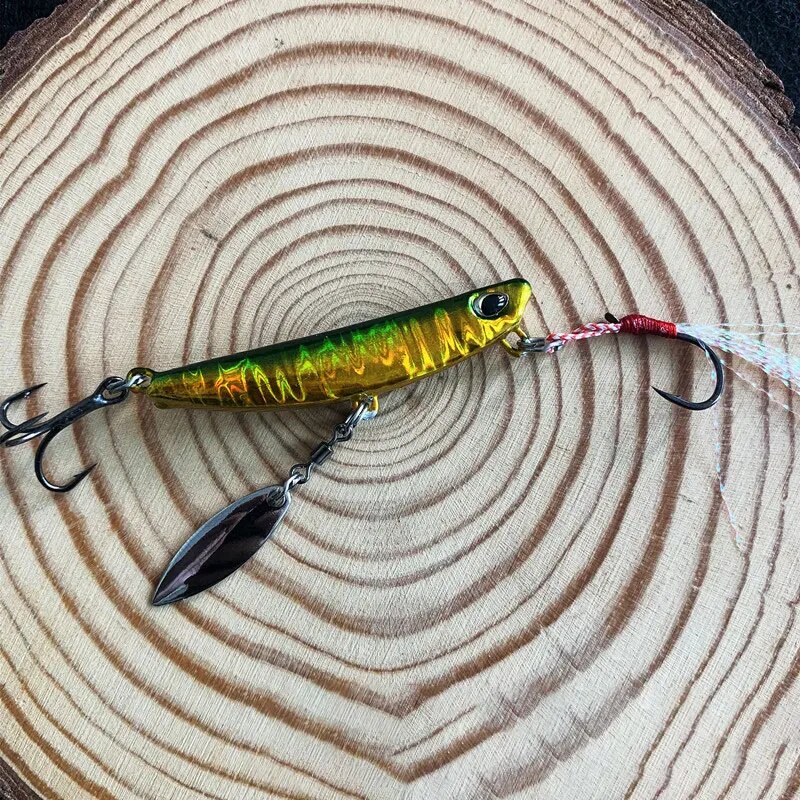 Metal gabarito colher iscas de - Fishing Lure Buzzbait avaliação e preço