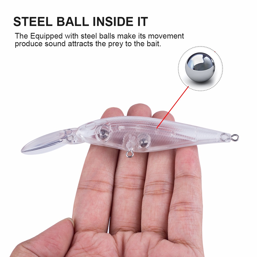 Hanlin-Unpainted Blanks Crankb - Fishing Lure Jerkbait avaliação e preço