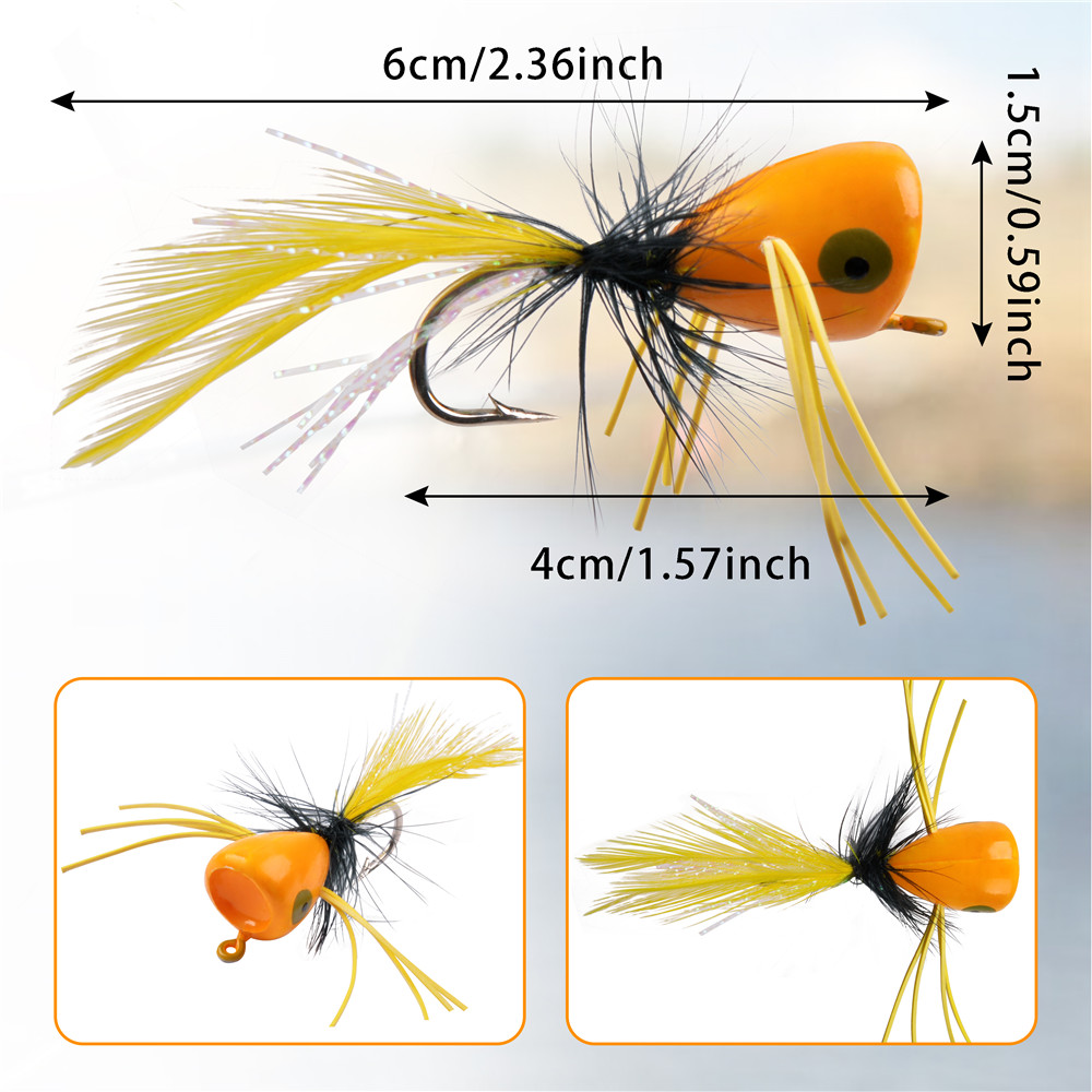 20 pçs flutuante mosca gabarit - Fishing Lure Popper avaliação e preço