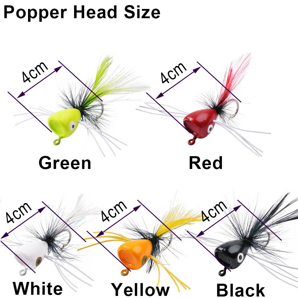 20 pçs flutuante mosca gabarit - Fishing Lure Popper avaliação e preço
